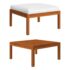 vidaXL 12 Piece Garden Lounge Set with Cushions Cream Wood Acacia&Rope - Image 11