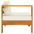 vidaXL 3-Seater Garden Sofa with Cream White Cushions Solid Acacia Wood - Image 5