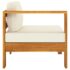vidaXL 4-Seater Garden Sofa with Cream White Cushions Solid Acacia Wood - Image 4
