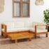 vidaXL 5 Piece Garden Lounge Set with Cushions 100x60 cm Acacia Wood