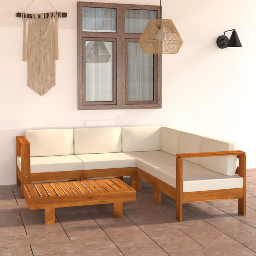 8720286191057_m_en_hd_1 vidaXL 6 Piece Garden Lounge Set with Cushions 100x60 cm Acacia Wood - Image 1