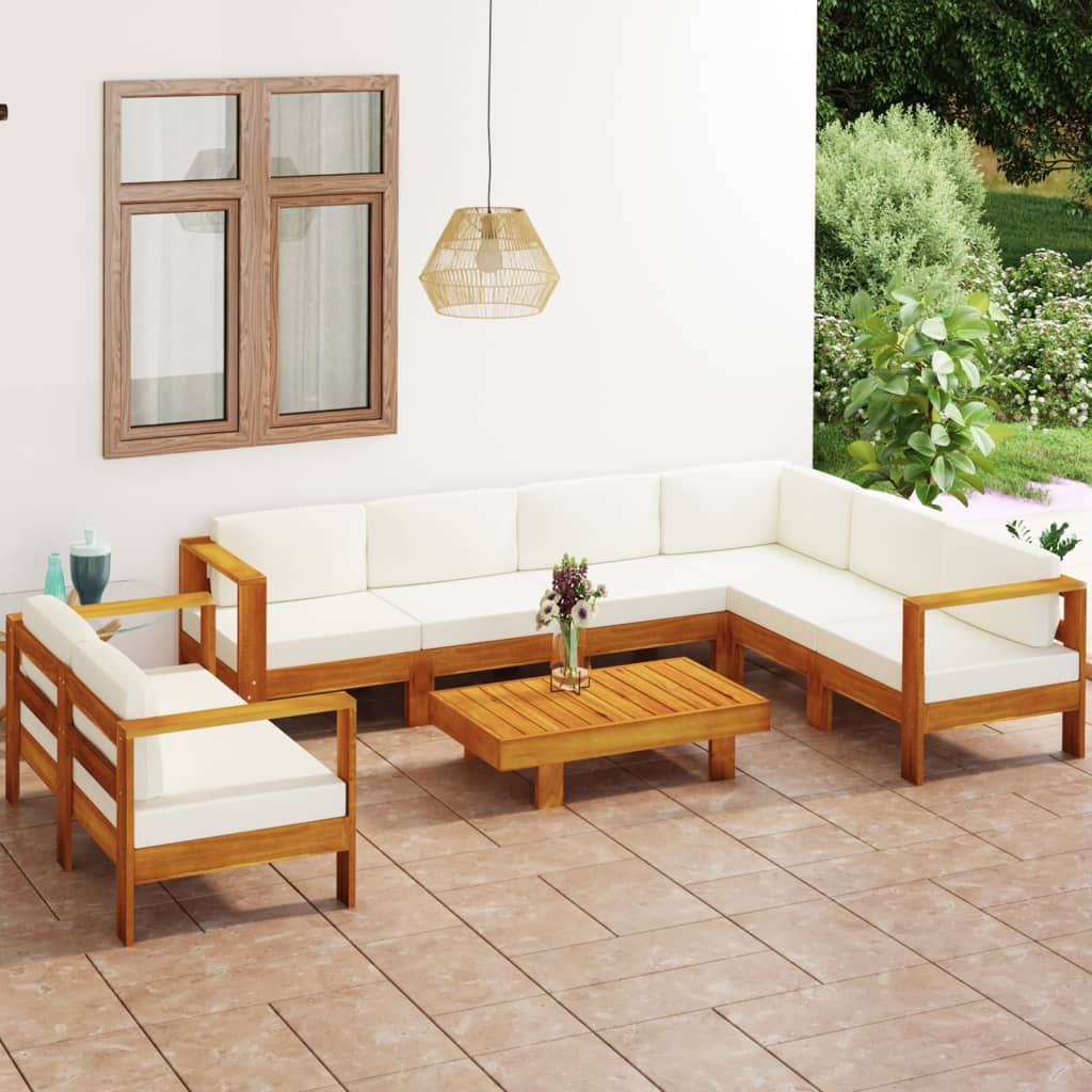8720286191095_m_en_hd_1 vidaXL 8 Piece Garden Lounge Set with Cushions 100x60 cm Acacia Wood - Image 1