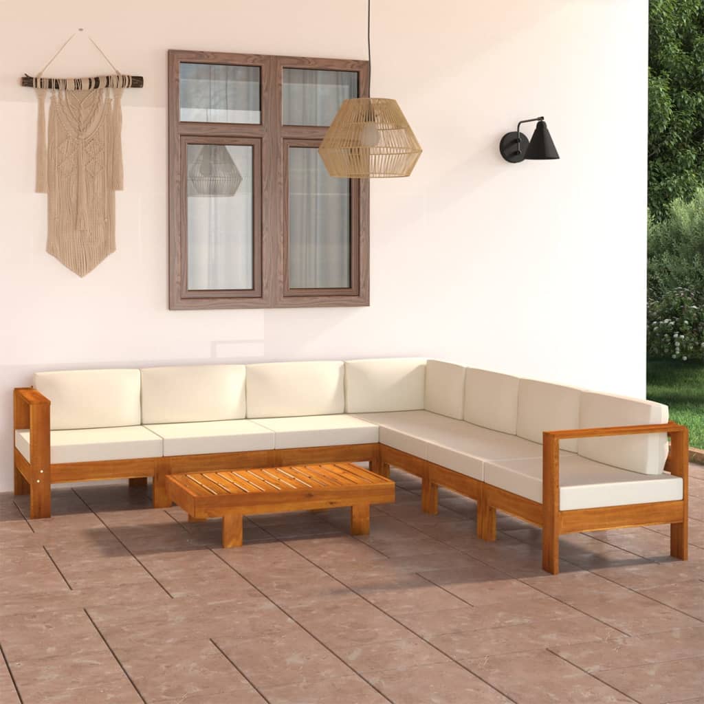 8720286191101_m_en_hd_1 vidaXL 8 Piece Garden Lounge Set with Cushions 100x60 cm Acacia Wood - Image 1