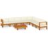 vidaXL 9 Piece Garden Lounge Set with Cushions 100x60 cm Acacia Wood - Image 2