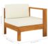 vidaXL 10 Piece Garden Lounge Set with Cushions 100x60 cm Acacia Wood - Image 8