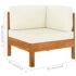 vidaXL 10 Piece Garden Lounge Set with Cushions 100x60 cm Acacia Wood - Image 11