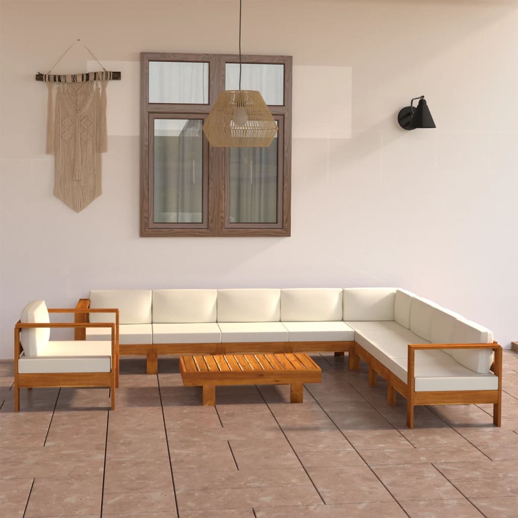 8720286191149_m_en_hd_1 vidaXL 10 Piece Garden Lounge Set with Cushions 100x60 cm Acacia Wood - Image 1