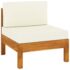 vidaXL 10 Piece Garden Lounge Set with Cushions 100x60 cm Acacia Wood - Image 6