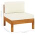 vidaXL 10 Piece Garden Lounge Set with Cushions 100x60 cm Acacia Wood - Image 10