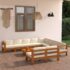 vidaXL 10 Piece Garden Lounge Set with Cushions 100x60 cm Acacia Wood