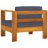 vidaXL 4 Piece Garden Lounge Set with Dark Grey Cushions Acacia Wood - Image 13