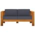 vidaXL 4 Piece Garden Lounge Set with Dark Grey Cushions Acacia Wood - Image 4