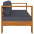 vidaXL 4 Piece Garden Lounge Set with Dark Grey Cushions Acacia Wood - Image 5