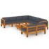 vidaXL 9 Piece Garden Lounge Set with Dark Grey Cushions Acacia Wood - Image 2