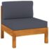 vidaXL 10 Piece Garden Lounge Set with Dark Grey Cushions Acacia Wood - Image 3