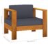 vidaXL 10 Piece Garden Lounge Set with Dark Grey Cushions Acacia Wood - Image 10
