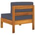 vidaXL 10 Piece Garden Lounge Set with Dark Grey Cushions Acacia Wood - Image 13