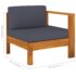vidaXL 10 Piece Garden Lounge Set with Dark Grey Cushions Acacia Wood - Image 8