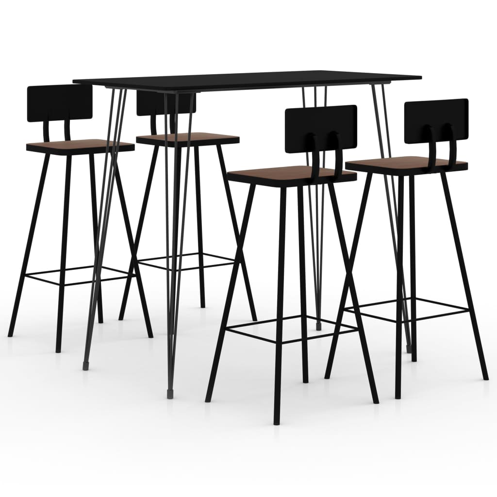 8720286191644_a_en_hd_1 vidaXL 5 Piece Bar Set Black - Image 1