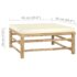 vidaXL 5 Piece Garden Lounge Set with Cream White Cushions Bamboo - Image 13