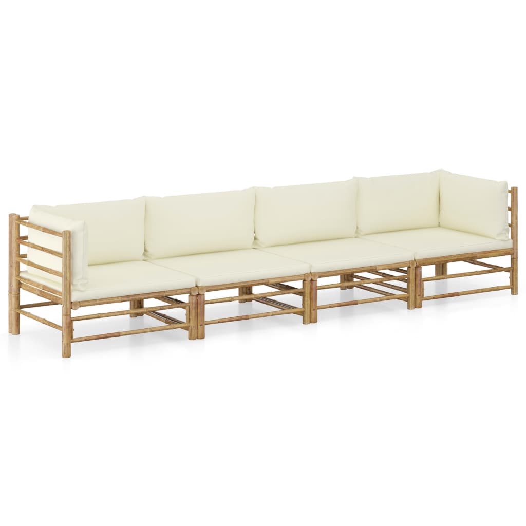 8720286191958_a_en_hd_1 vidaXL 4 Piece Garden Lounge Set with Cream White Cushions Bamboo - Image 1