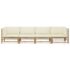 vidaXL 4 Piece Garden Lounge Set with Cream White Cushions Bamboo - Image 2