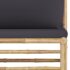 vidaXL 8 Piece Garden Lounge Set with Dark Grey Cushions Bamboo - Image 13
