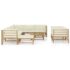 vidaXL 10 Piece Garden Lounge Set with Cream White Cushions Bamboo - Image 2