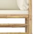 vidaXL 10 Piece Garden Lounge Set with Cream White Cushions Bamboo - Image 4