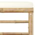 vidaXL 10 Piece Garden Lounge Set with Cream White Cushions Bamboo - Image 8