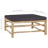 vidaXL 10 Piece Garden Lounge Set with Dark Grey Cushions Bamboo - Image 13