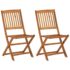 vidaXL 3 Piece Folding Garden Dining Set Solid Acacia Wood - Image 8