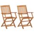 vidaXL 3 Piece Folding Garden Dining Set Solid Acacia Wood - Image 7