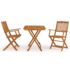 vidaXL 3 Piece Folding Garden Dining Set Solid Acacia Wood - Image 2