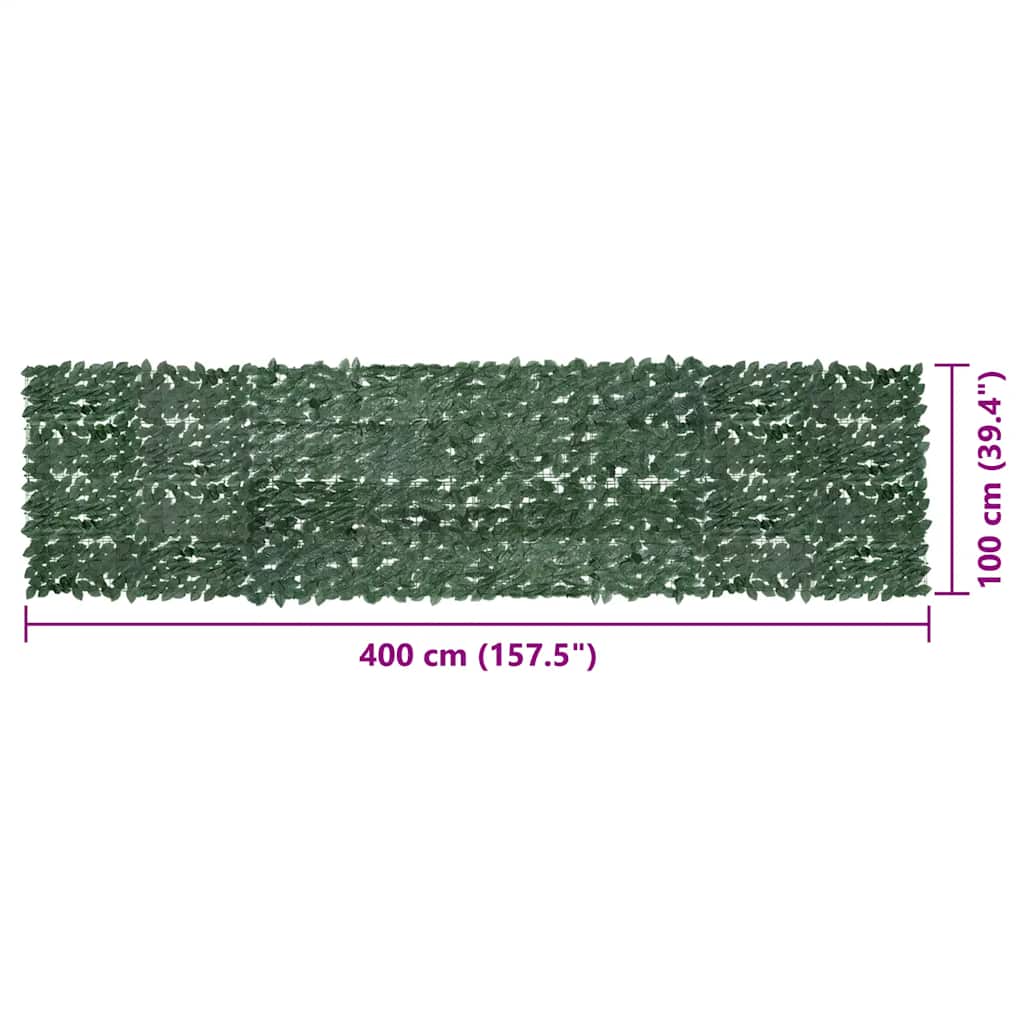 8720286193037_g_en_hd_5 vidaXL Balcony Screen with Dark Green Leaves 400x100 cm - Image 6