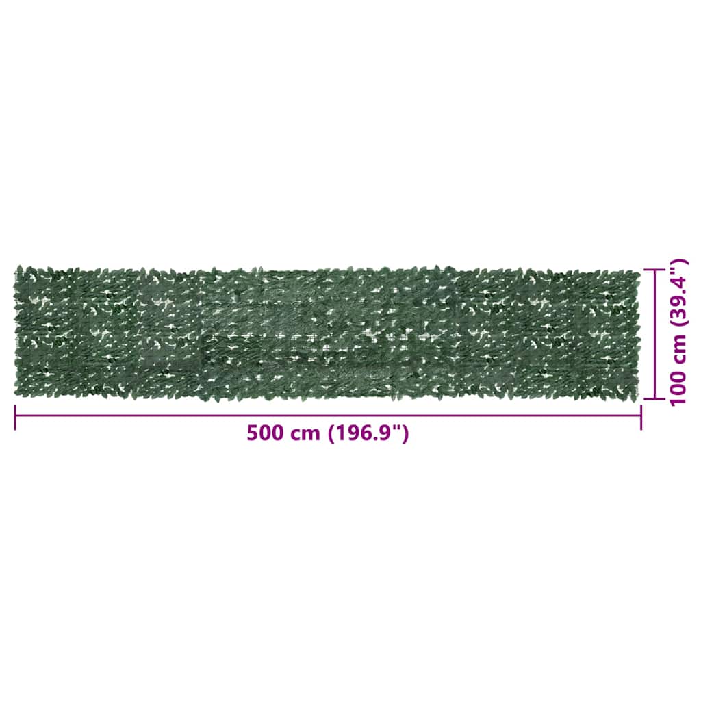 8720286193044_g_en_hd_5 vidaXL Balcony Screen with Dark Green Leaves 500x100 cm - Image 6
