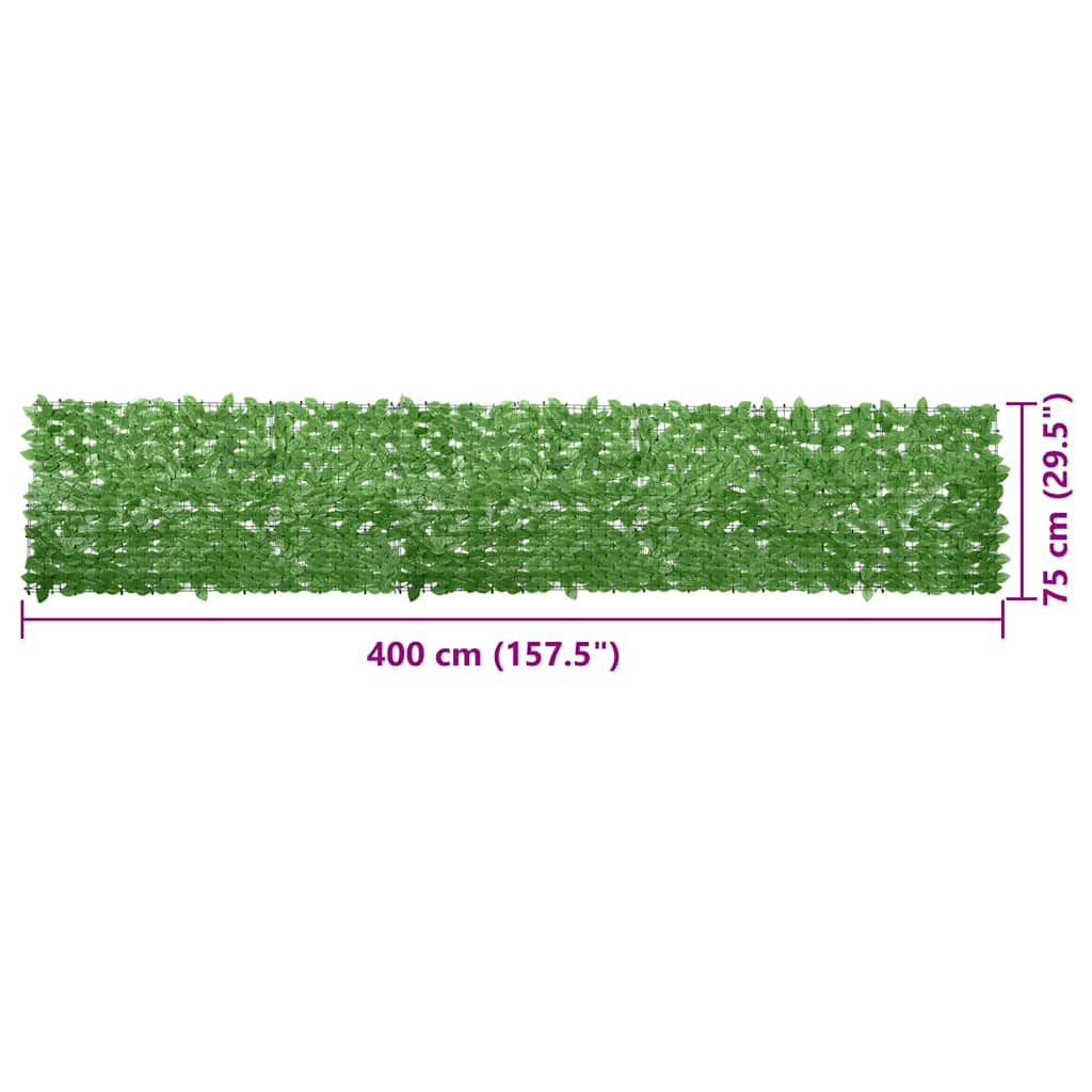8720286193112_g_en_hd_5 vidaXL Balcony Screen with Green Leaves 400x75cm - Image 6