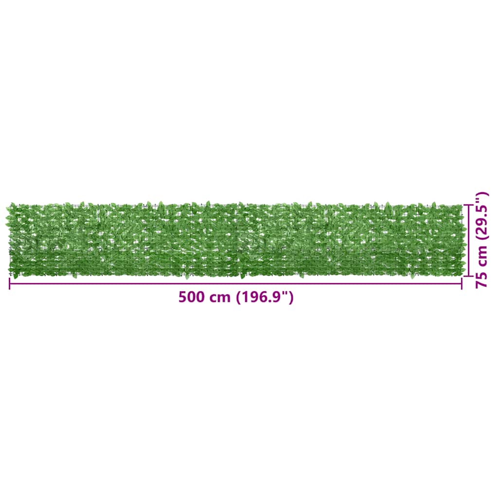 8720286193129_g_en_hd_5 vidaXL Balcony Screen with Green Leaves 500x75 cm - Image 6