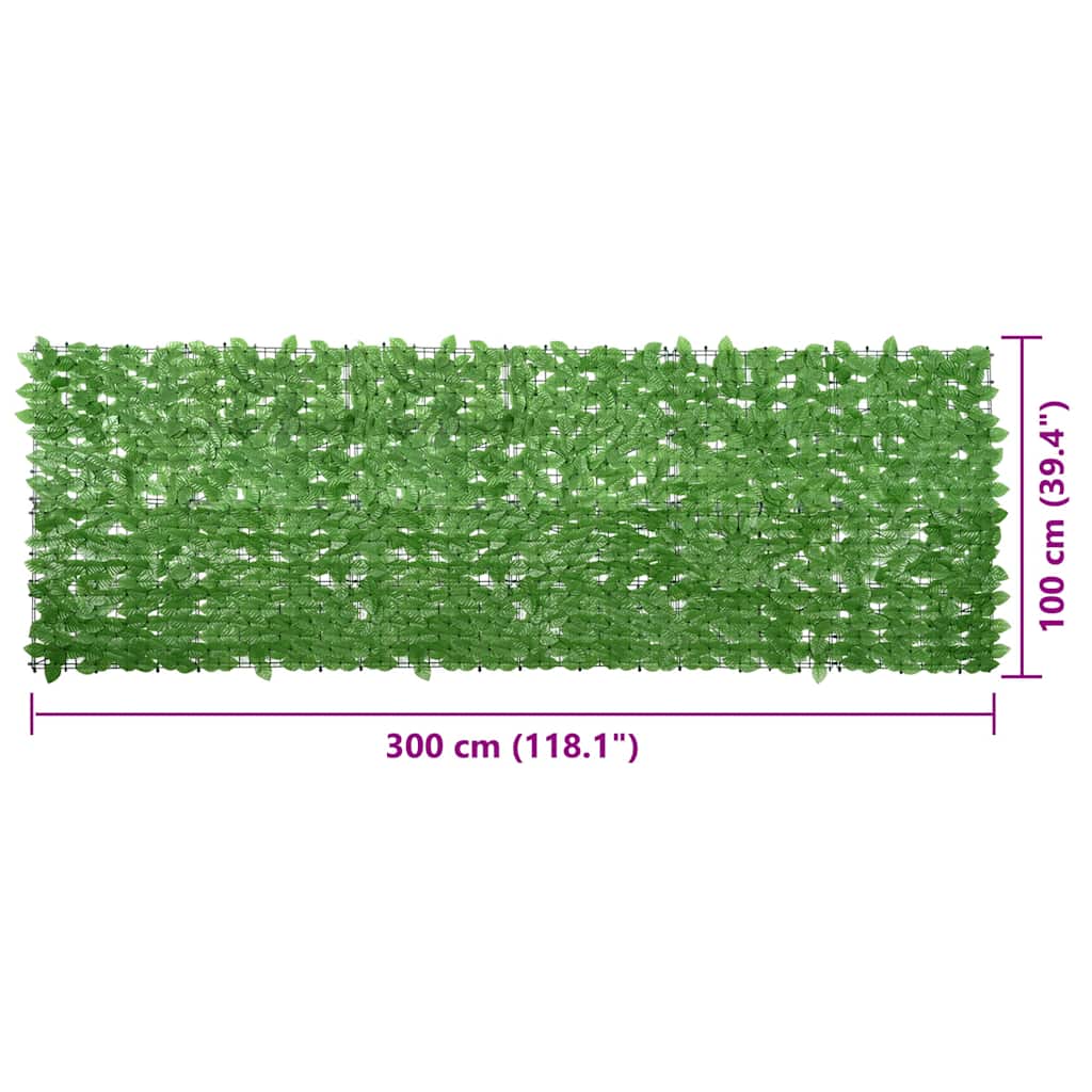 8720286193143_g_en_hd_5 vidaXL Balcony Screen with Green Leaves 300x100 cm - Image 6