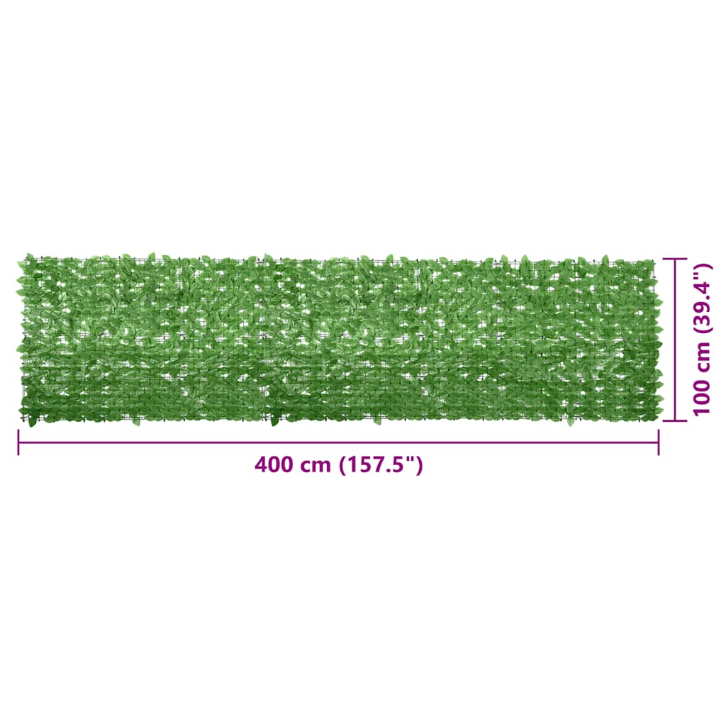 8720286193150_g_en_hd_5 vidaXL Balcony Screen with Green Leaves 400x100 cm - Image 6
