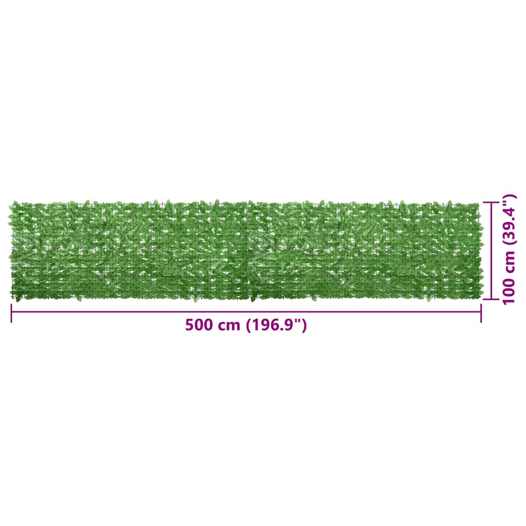 8720286193167_g_en_hd_5 vidaXL Balcony Screen with Green Leaves 500x100 cm - Image 6