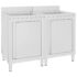 vidaXL Commercial Kitchen Sink Cabinets 2 pcs Stainless Steel