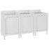 vidaXL Commercial Kitchen Sink Cabinets 3 pcs Stainless Steel