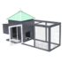 vidaXL Chicken Coop with Nest Box Grey 190x72x102 cm Solid Firwood - Image 3