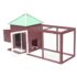 vidaXL Chicken Coop with Nest Box Mocha 190x72x102 cm Solid Firwood - Image 3