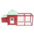 vidaXL Chicken Coop with Nest Box Red 190x72x102 cm Solid Firwood - Image 2
