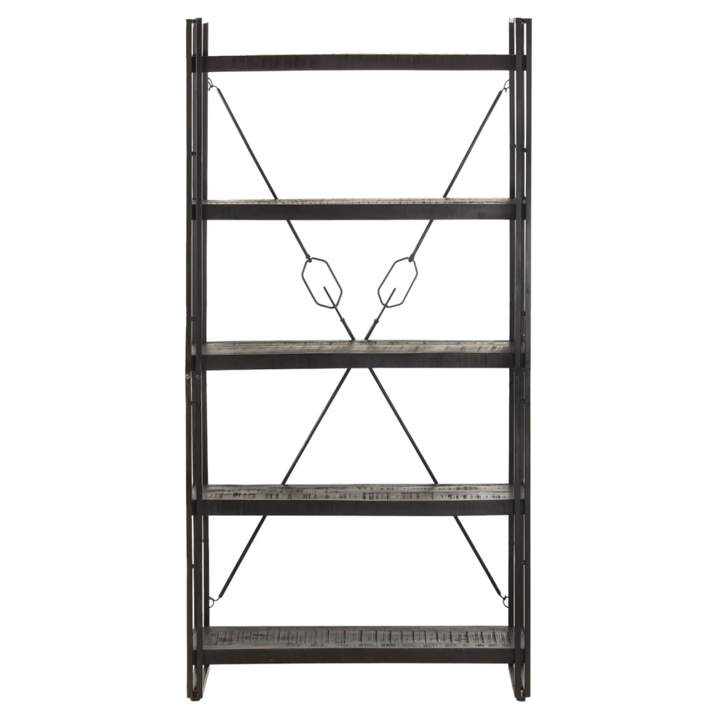 8720286200681_g_en_hd_1 vidaXL 5-Tier Bookcase Black 90x30x180 cm Solid Mango Wood - Image 2
