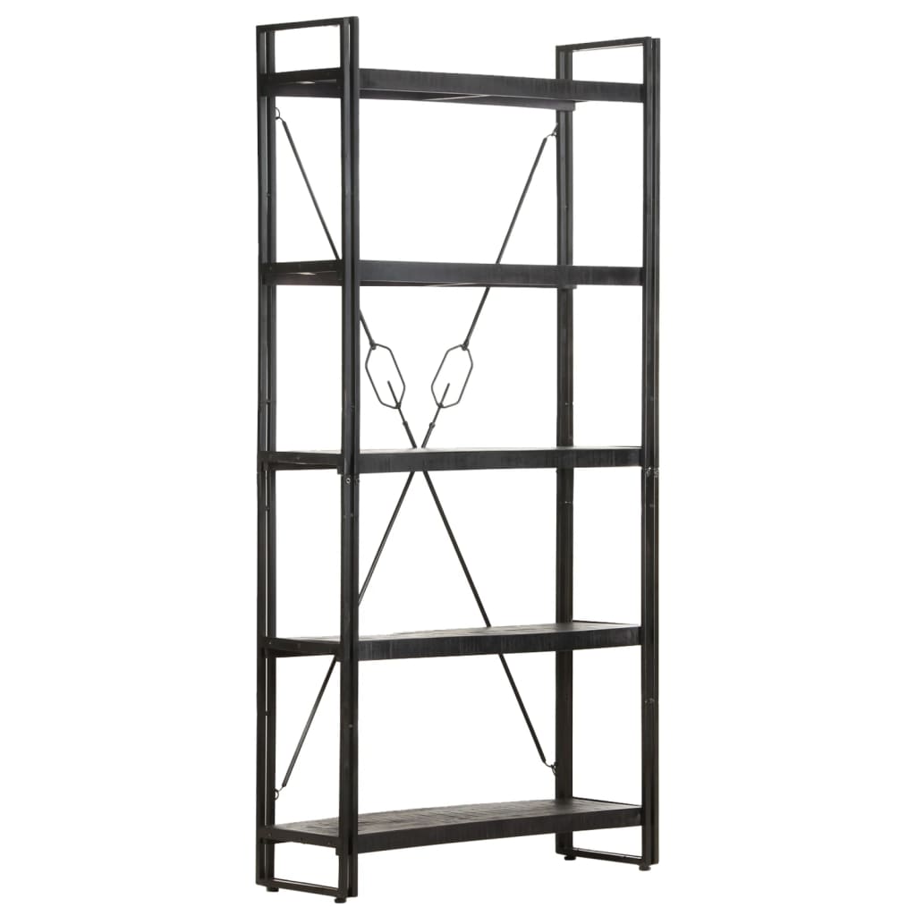 8720286200681_g_en_hd_5 vidaXL 5-Tier Bookcase Black 90x30x180 cm Solid Mango Wood - Image 7