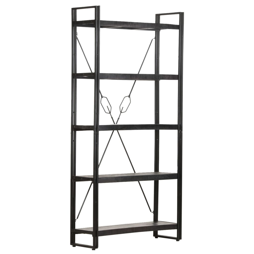 8720286200681_g_en_hd_6 vidaXL 5-Tier Bookcase Black 90x30x180 cm Solid Mango Wood - Image 8