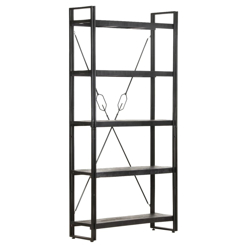 8720286200681_g_en_hd_8 vidaXL 5-Tier Bookcase Black 90x30x180 cm Solid Mango Wood - Image 10